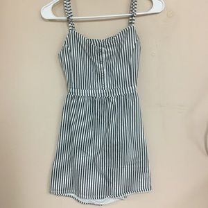 Grey and white stripped dress